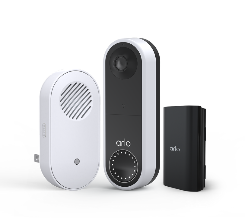The Complete Wireless Doorbell Bundle, in white, facing front